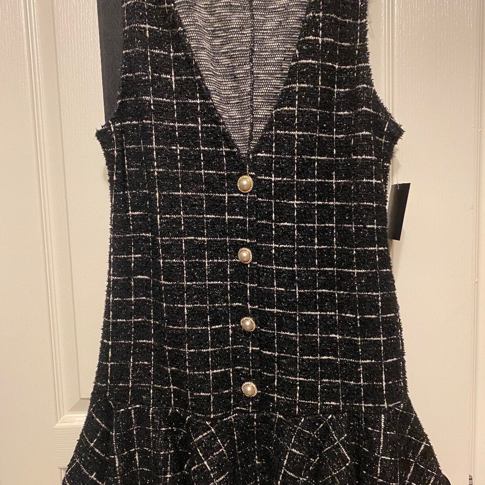 Black checkered dress